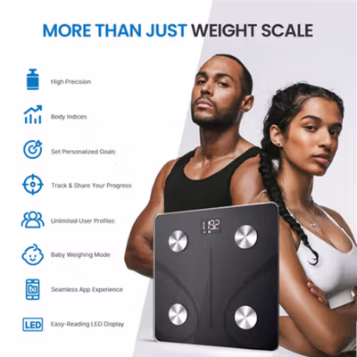 Taffware Digipounds Timbangan Badan Digital Scale 180kg Battery Type - CF912 - Black — gambar 1