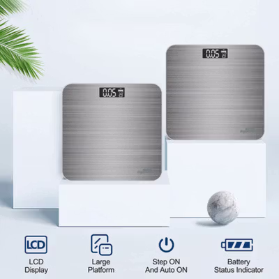 Taffware Digipounds Timbangan Badan Digital Scale 180kg Rechargeable - CB511 - Silver — gambar 1