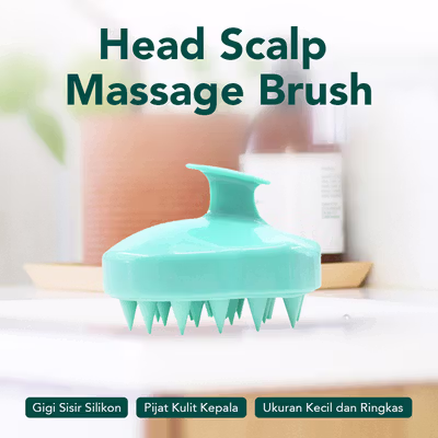 Aihogard Sisir Kepala Pijat Head Scalp Massage Brush - MTF1121 - Green