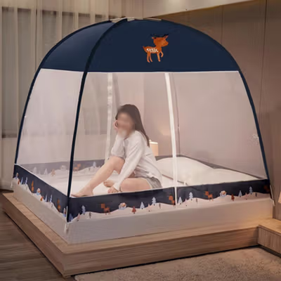 AOWE Jaring Anti Nyamuk Kelambu Kasur Mosquito Net 180x200cm - AS475 - Blue