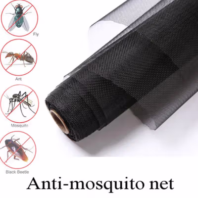 TaffHOME Kasa Nyamuk Jaring Jendela Mosquito Net PP Nano 20 Mesh 1x1M - AW15 - Black