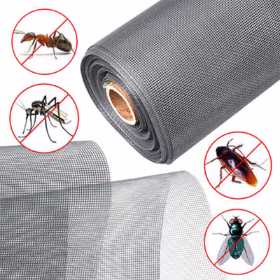 TaffHOME Kasa Nyamuk Jaring Jendela DIY Mosquito Net PP Nano 20 Mesh 1x2M - AW15 - Gray — gambar 1