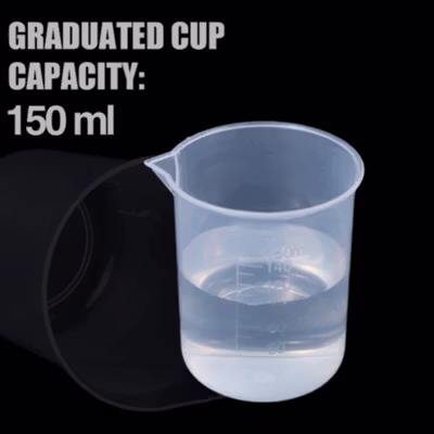 VYROX LITE Gelas Ukur Plastik Dapur Laboratorium Measuring Cup 150ml - BR04 - Transparent — gambar 1