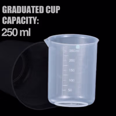 VYROX LITE Gelas Ukur Plastik Dapur Laboratorium Measuring Cup 250ml - BR04 - Transparent