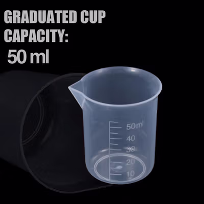 VYROX LITE Gelas Ukur Plastik Dapur Laboratorium Measuring Cup 50ml - BR04 - Transparent