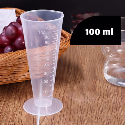 VYROX LITE Gelas Ukur Plastik Kerucut Multifungsi Cone Measuring Cup 100ml - BR10 - Transparent