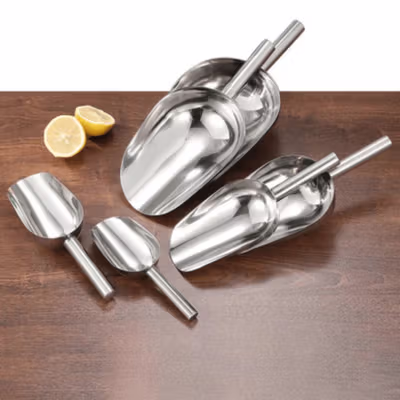 CANAMEK Sekop Es Measure Scoop Sweet Candy Buffet Food Stainless Steel XXL - CAN02 - Silver