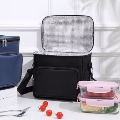 MYLO Tas Bekal Tahan Panas Dingin Insulated Cooler Bag 27.5x20x22.5cm - M45 - Black