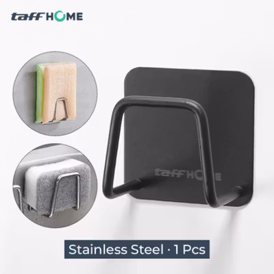 TaffHOME Gantungan Dinding Tempel Waterproof Wall Hook Stainless Steel - MT21 - Black