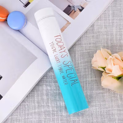 Feeyue Botol Minum Mini Termos Air Panas Dingin Stainless Steel 200ml - FY200 - White/Blue