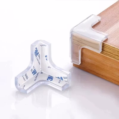 FUSHAN Pelindung Sudut Meja T-Shaped Corner Protector 10 PCS - FS33 - Transparent — gambar 1