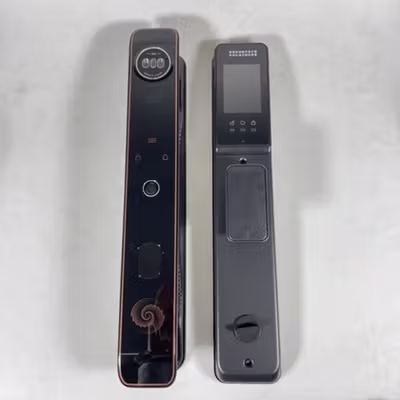 TaffHOME Smart Door Lock Fingerprint 3D Face Recognition Card - X5 - Black — gambar 1