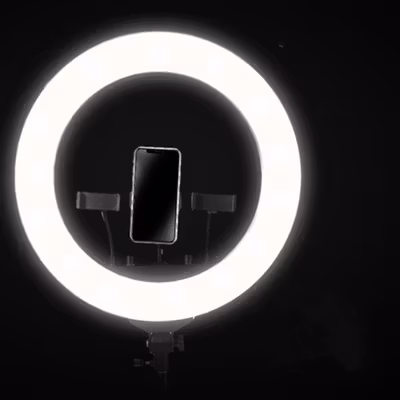 B-Light Lampu Ring Light LED 3in1 Color 3 Phone Holder 45cm 50W - LJJ-18 - Black