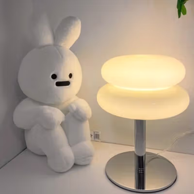 LAMTA Lampu Meja Hias LED Macaron Glass USB 3 Color 3000-6000K 12W - Yellow — gambar 1