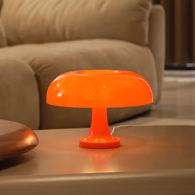 TaffLED Lampu Meja Hias Classic Mushroom Table Lamp 12W 3in1 Color - QD-1 - Orange — gambar 1