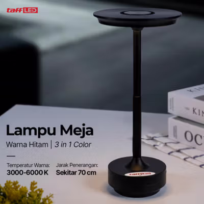 TaffLED Lampu Meja Hias Desk Lamp Restaurant Bar USB 3in1 Color - TW54 - Black