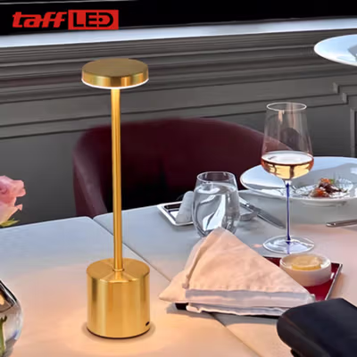 TaffLED Lampu Meja Hias LED Touch Table Lamp 3in1 Color 800mAh - JLS-A16 - Golden — gambar 1