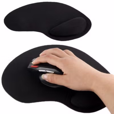 Brila Mouse Pad Ultra Slim Wrist Rest Anti Slip 200x235x10mm - B639 - Black
