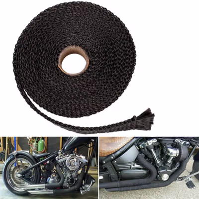 AKAPOV Lakban Peredam Panas Knalpot 1.5mm Exhaust Wrap 15M 50mm - KP15 - Black