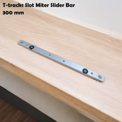 FNICEL T-tracks Slot Miter Slider Bar Woodworking with Stop 300mm - Silver