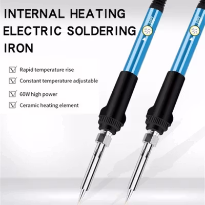 Taffware Solder Adjustable Temperature Fast Heating 60W 5 Tips 8g Tin - CS-31 C - Blue