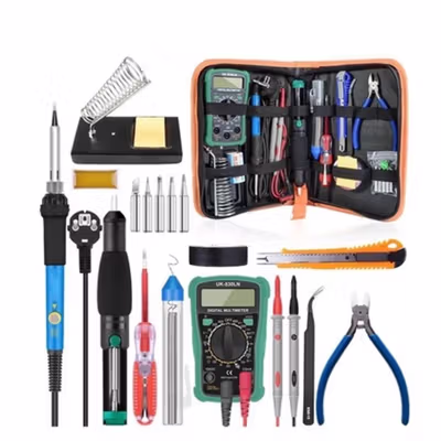 Taffware Solder Tool Kit 18in1 Multimeter Testpen Stand Holder 60W - TW-60 - Multi-Color — gambar 1