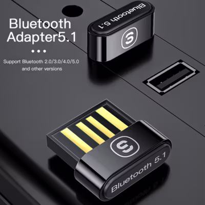 ESSAGER Bluetooth Receiver Adapter 5.1 USB Dongle Low Latency - EBTMQ-XK01 - Black — gambar 1