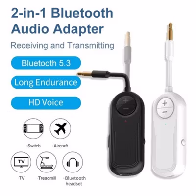 HIGI Bluetooth Adapter 2in1 Transmitter Receiver 5.3 AUX 3.5mm - M28 - Black