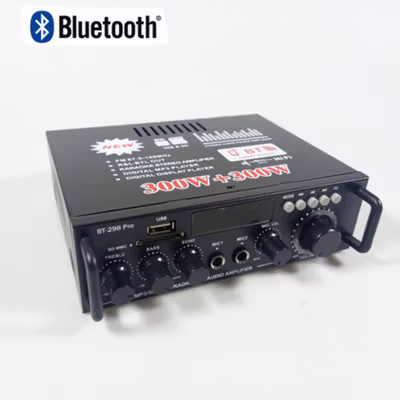 Nobsound Audio Amplifier Bluetooth 5.0 HiFi 2 Channel Output - BT-298 Pro - Black