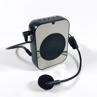 SOAIY Speaker Pinggang Microphone Bluetooth LED Amplifier Wired - H6 - Black