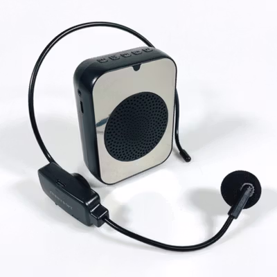 SOAIY Speaker Pinggang Microphone Bluetooth LED Amplifier Wireless - H6 - Black