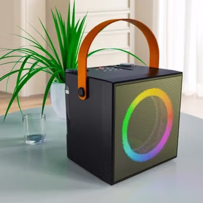 Vocay Speaker Bluetooth Portable Karaoke with Wireless Microphone - WJ-A836 - Black