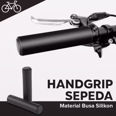 EACHGO Handgrip Sepeda Sporty Bike Handlebar Grip Silicone 1 Pair - STD - Black
