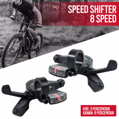 TaffSPORT Advent Shifter Break Operan Gigi Sepeda 3x8 Speed 2 PCS - SL-M310 - Black