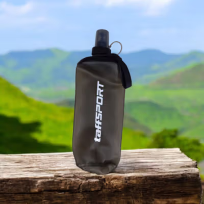 TaffSPORT Botol Minum Lipat Soft Flask Foldable Bottle Water TPU 500ml - TFG-50 - Dark Gray