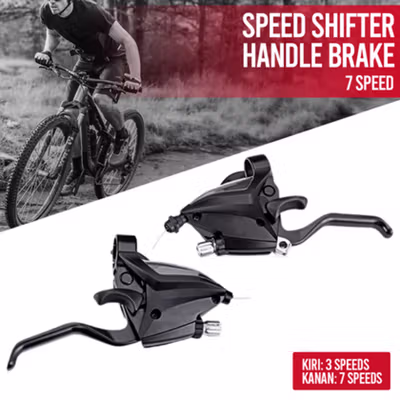 TaffSPORT Marvolt Shifter Brake Operan Gigi Sepeda 3x7 Speed 2 PCS - EF500-7 - Black