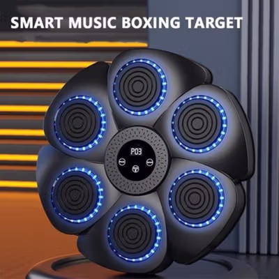 VKTECH Mesin Tinju Music Boxing Machine Wall Target Bluetooth 18 Speed - V18 - Black