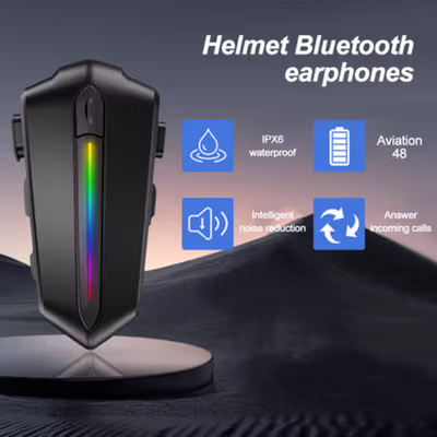 Kebidumei Headset Helm Bluetooth Call Music Voice Assist IPX6 800mAh - C5S - Black