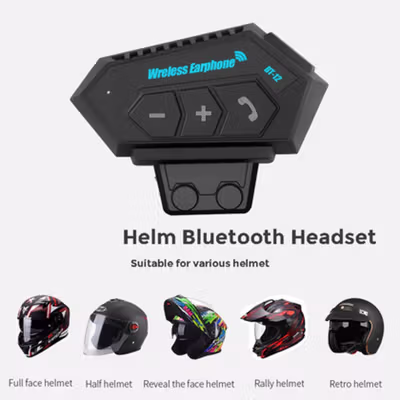 OTOHEROES Headset Helm Bluetooth Call Music Waterproof 500mAh - BT-12 - Black