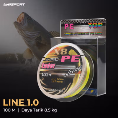 TaffSPORT Senar Pancing PE 8 Braided Strand Fishing Line 100 M 1.0 - X8 - No Color