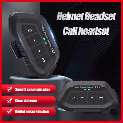 VR Robot Headset Helm Bluetooth Auto Answer Call IP67 1200mAh - LX2 - Black
