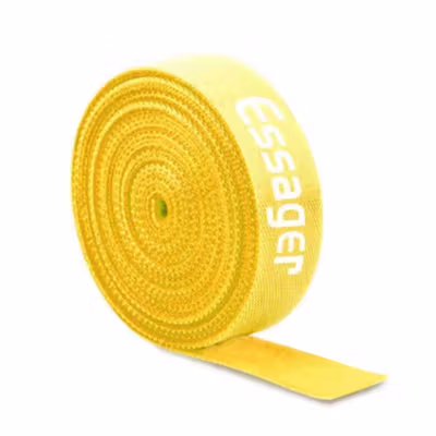 ESSAGER Pengikat Kabel Velcro Strap Organizer Wire Winder Tearable 1M - EXD-LX01 - Yellow