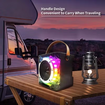 COLSUR Speaker Bluetooth Portable Karaoke with Wireless Microphone - wj-A829 - Black