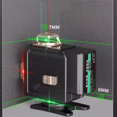 Taffware Laser Level 4in1 Color 4D 16 Line Alarm Powerful Beam - ND16 - Black