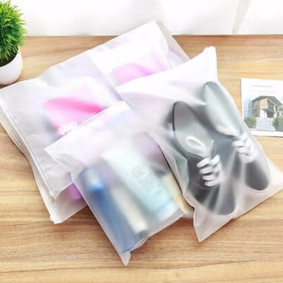 TaffPACK Kantong Plastik Travel Ziplock Pouch 1 PCS 35x45cm - LIN3S - Matte Transparant