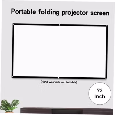 LEJIADA Kain Layar Proyektor High Contrast HD 16:9 Polyester 6 Hooks 72 Inch - LJ01 - White