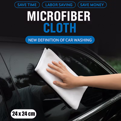 EACHGO Kain Lap Microfiber Pengering Mobil 24x24cm - H-40 - White