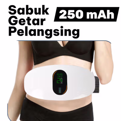 AUSEK Alat Pijat Elektrik Sabuk Getar Pelangsing Massager - NJR-719 - White