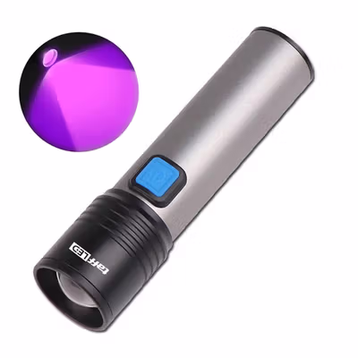 TaffLED Senter UV Mini Rechargeable 395nm Flashlight Waterproof IPX4 - K31 - Silver
