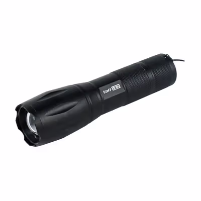 TaffLED Senter LED Cree XM-L T6 Tactical Tail Switch 3800 Lumens - Black — gambar 2